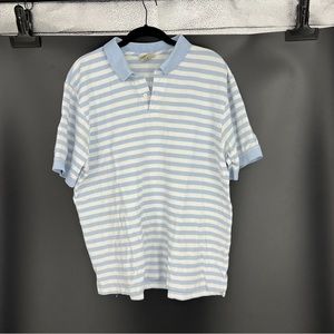 LL Bean | Size L. Blue and White Polo